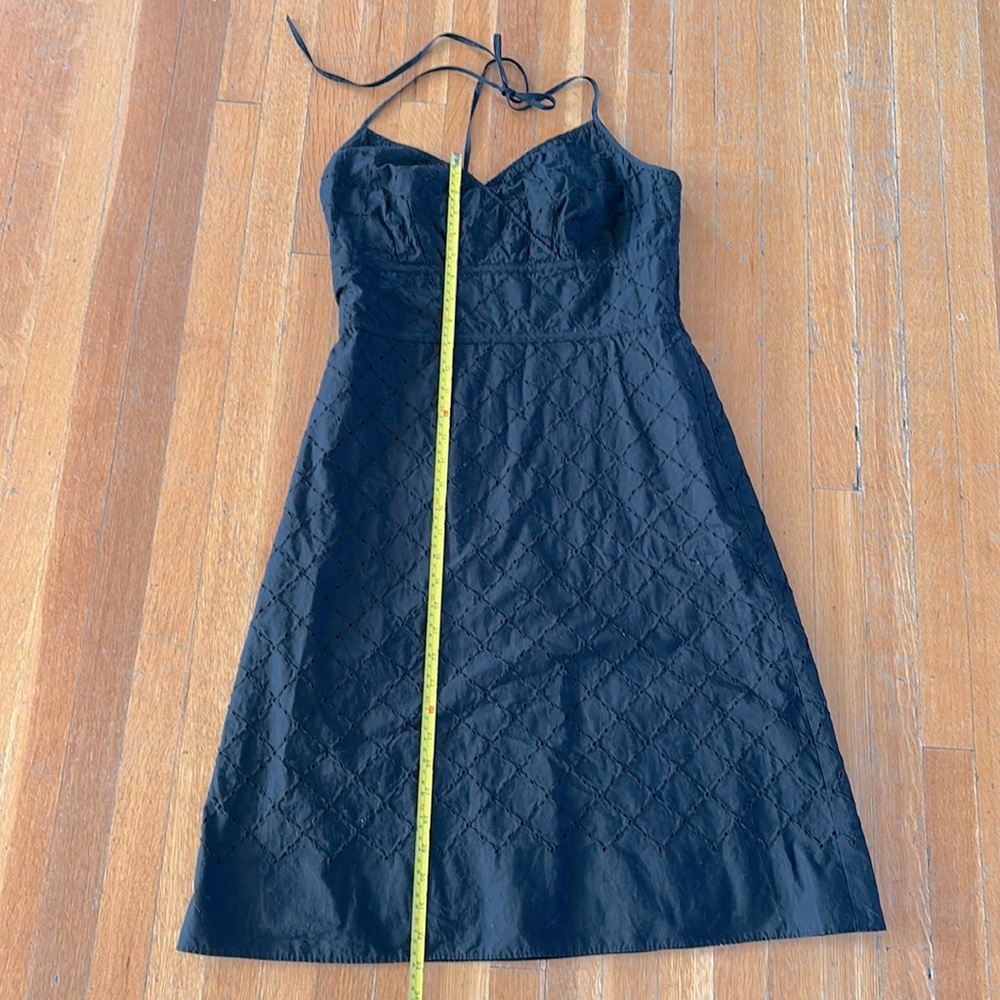 Ann Taylor Black Spaghetti Strap A-Line Dress